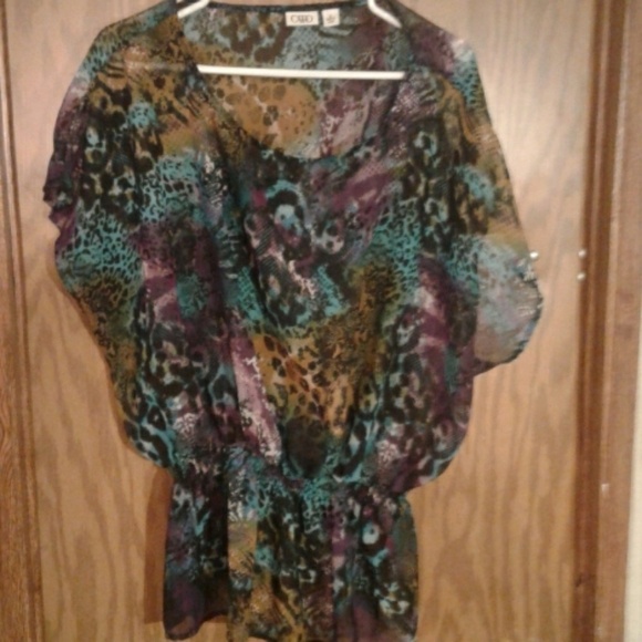 Cato sheer blouse size XL (T) - Picture 2 of 4